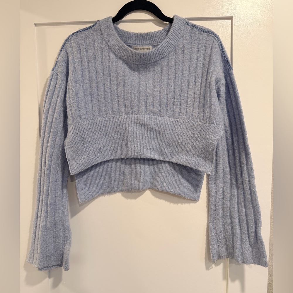 Urban Outfitters Light Blue Ribbed Sweater